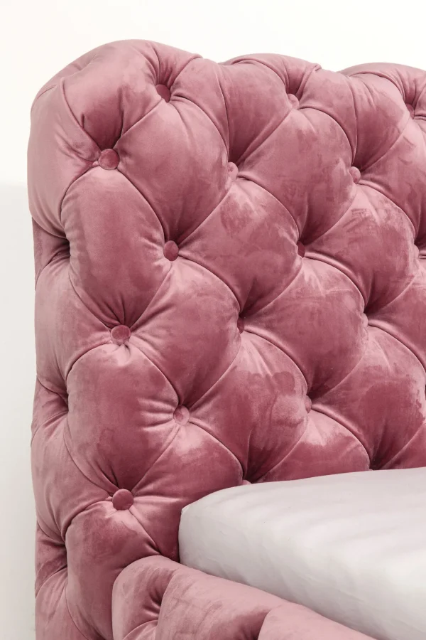Letto Desire 160x200cm Velluto Rosa - KARE