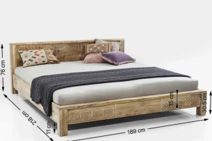 Letto In Legno Puro 180x200cm - KARE