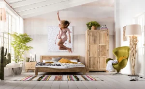 Letto In Legno Puro 160x200cm - KARE