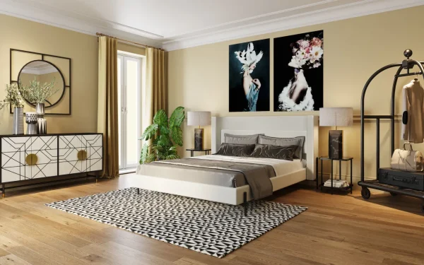 Letto Tivoli ecru 160x200 - KARE