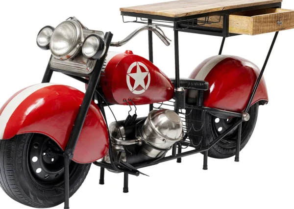 Mobile bar Motorbike rosso - KARE