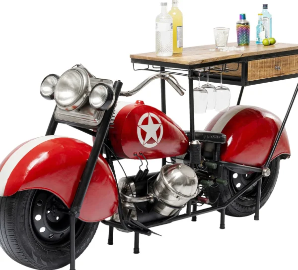 Mobile bar Motorbike rosso - KARE