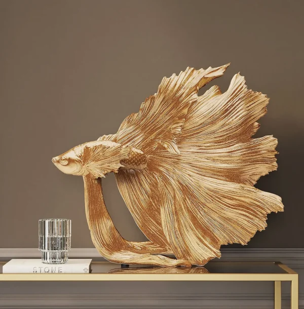 Oggetto decorativo Betta Fish oro piccolo - KARE