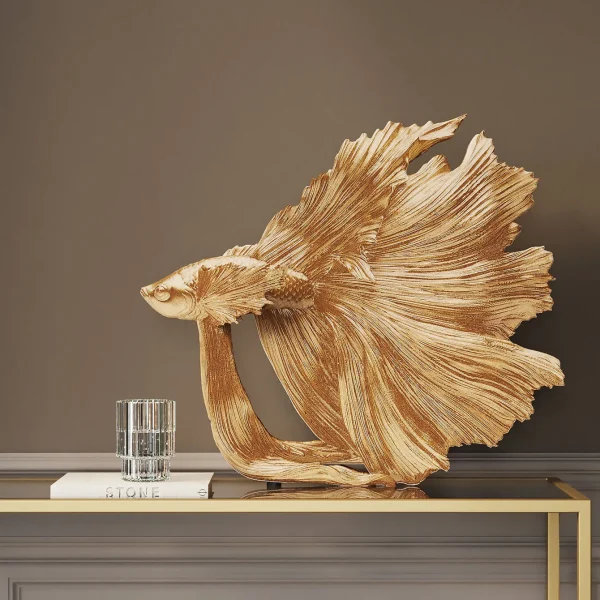 Oggetto decorativo Betta Fish oro piccolo - KARE