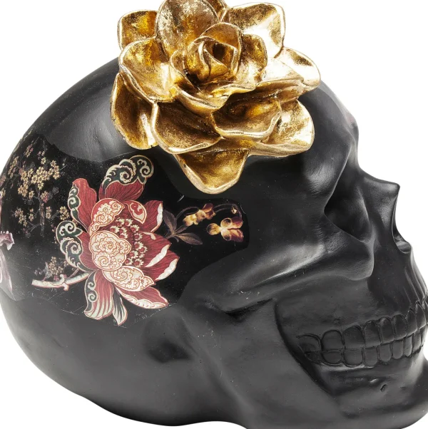 OGGETTO DECORATIVO FLOWER SKULL 22CM - KARE