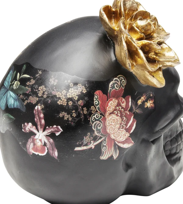 OGGETTO DECORATIVO FLOWER SKULL 22CM - KARE