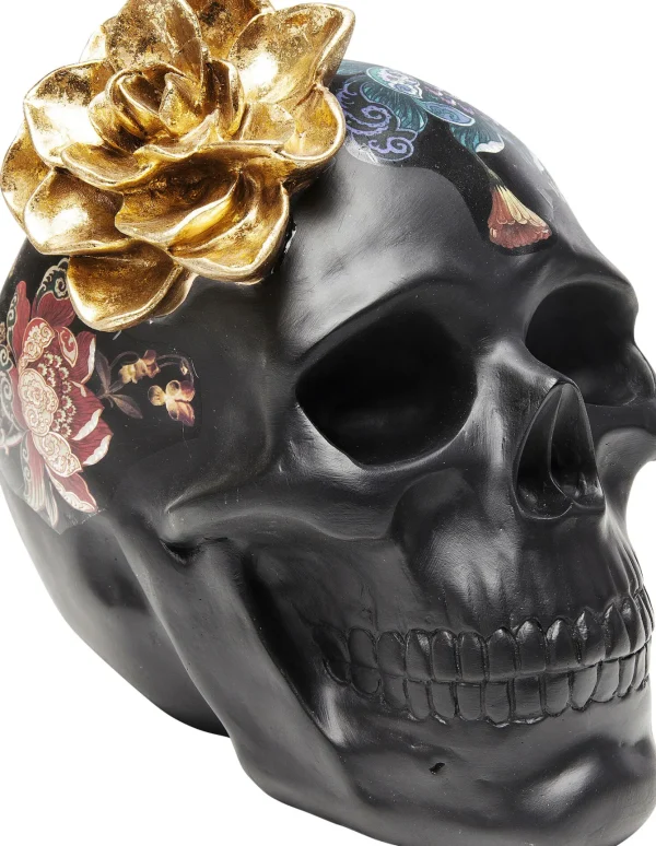 OGGETTO DECORATIVO FLOWER SKULL 22CM - KARE