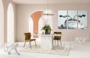 Oggetto Decorativo Leopard Marmo 129cm - KARE