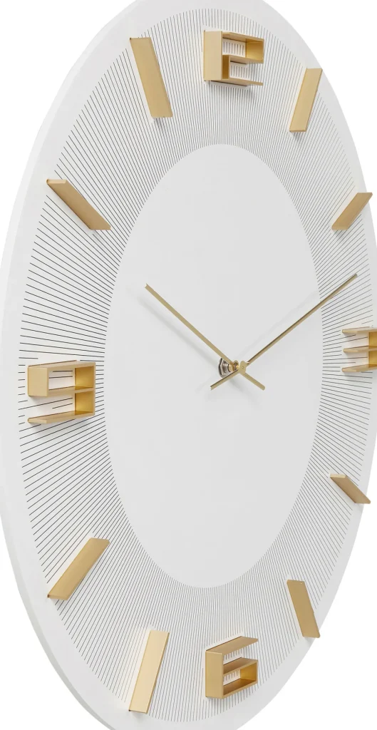 Orologio da parete Leonardo bianco/oro - KARE