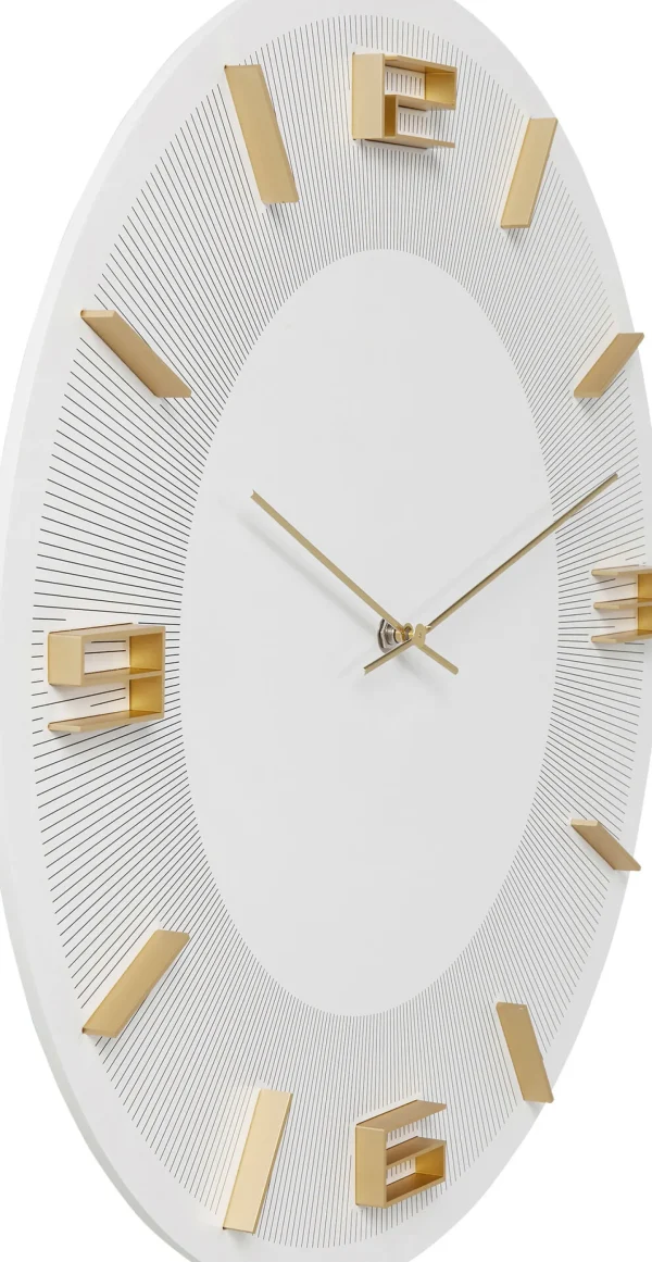 Orologio da parete Leonardo bianco/oro - KARE