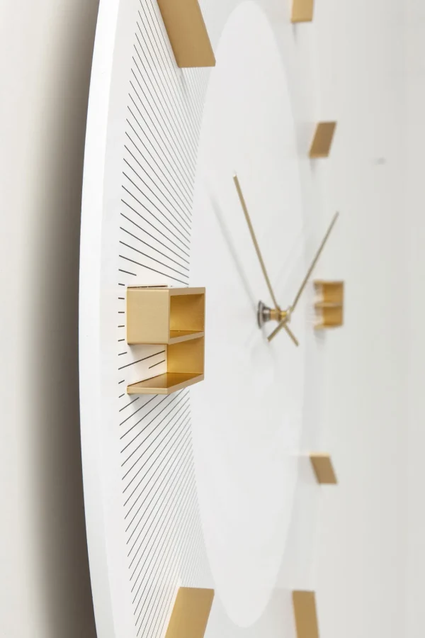 Orologio da parete Leonardo bianco/oro - KARE