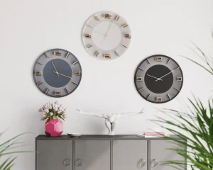 Orologio da parete Leonardo bianco/oro - KARE