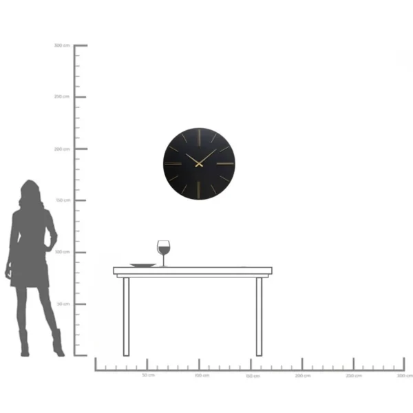 Orologio da parete Luca nero Ø70cm - KARE