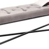 PANCA CROSSOVER GRIGIO/NERO 150X40CM - KARE