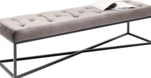 PANCA CROSSOVER GRIGIO/NERO 150X40CM - KARE