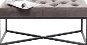 PANCA CROSSOVER GRIGIO/NERO 90X40CM - KARE