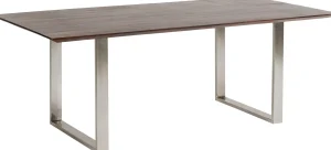 Piano Tavola bordo smussato scuro 200x100 - KARE