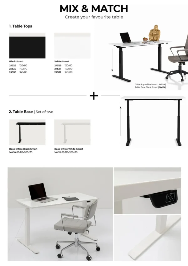 Piano Tavola nero Smart 120x70cm - KARE