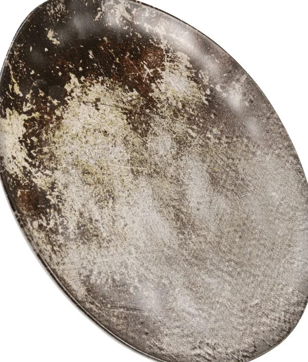 Piatto Savannah marrone/grigio opaco Ø20cm - KARE