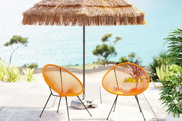 Poltrona Acapulco arancione 2/set - KARE