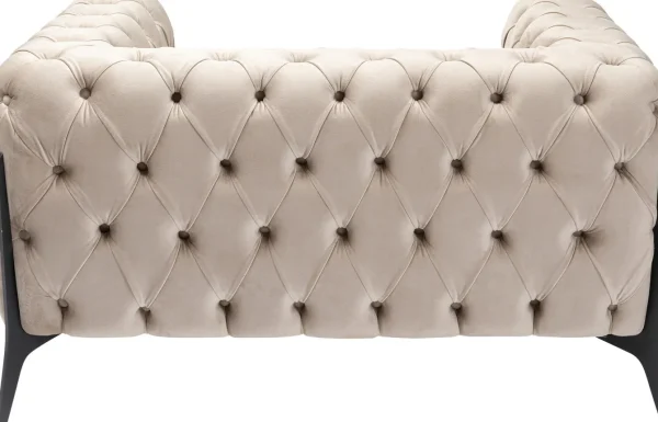 Poltrona Bellissima Velvet taupe 120cm - KARE