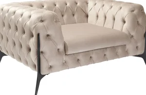 Poltrona Bellissima Velvet taupe 120cm - KARE