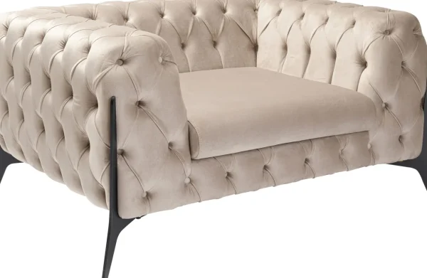 Poltrona Bellissima Velvet taupe 120cm - KARE