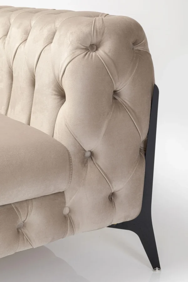 Poltrona Bellissima Velvet taupe 120cm - KARE