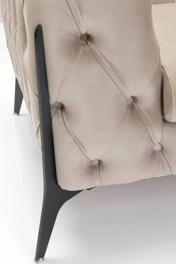 Poltrona Bellissima Velvet taupe 120cm - KARE