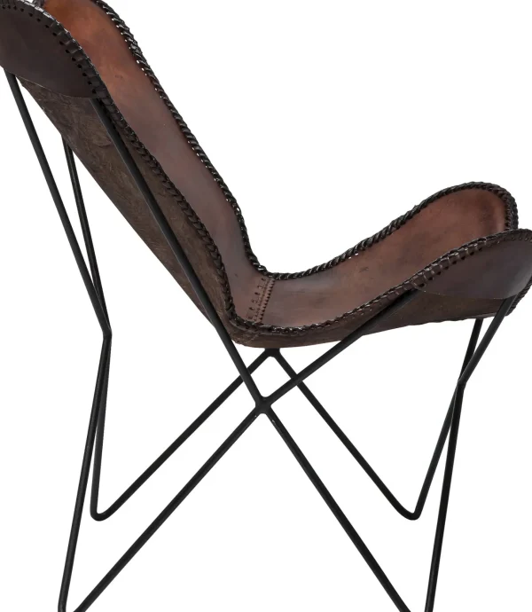 Poltrona Butterfly Marrone Eco - KARE