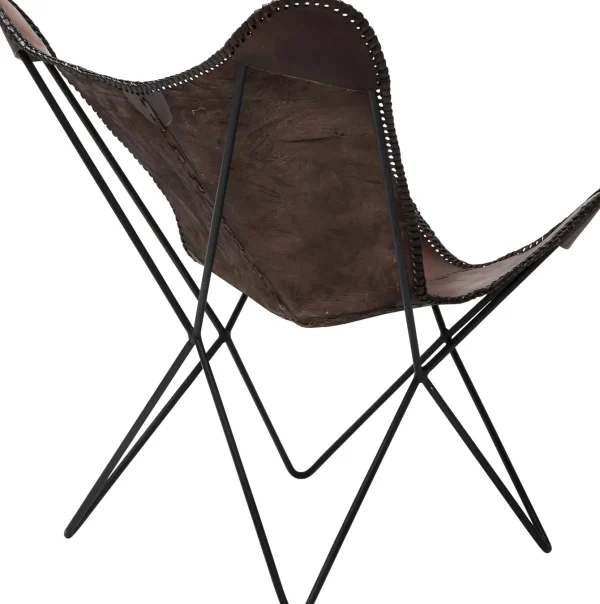Poltrona Butterfly Marrone Eco - KARE