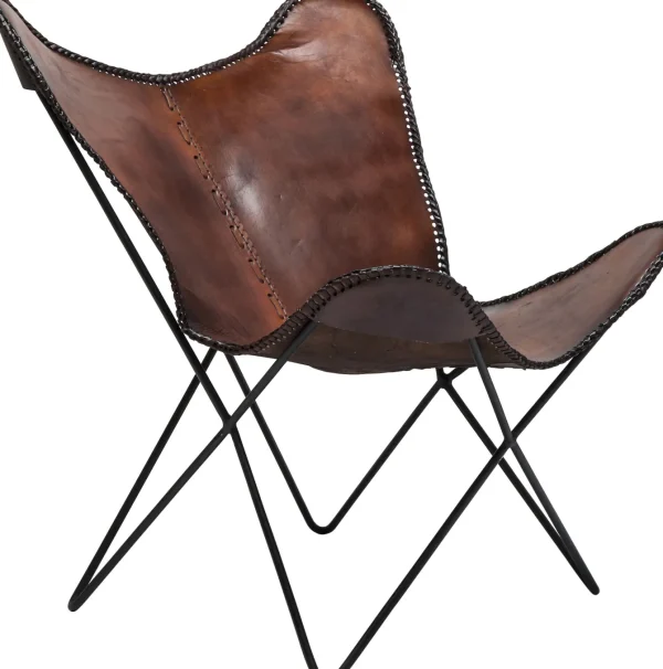 Poltrona Butterfly Marrone Eco - KARE