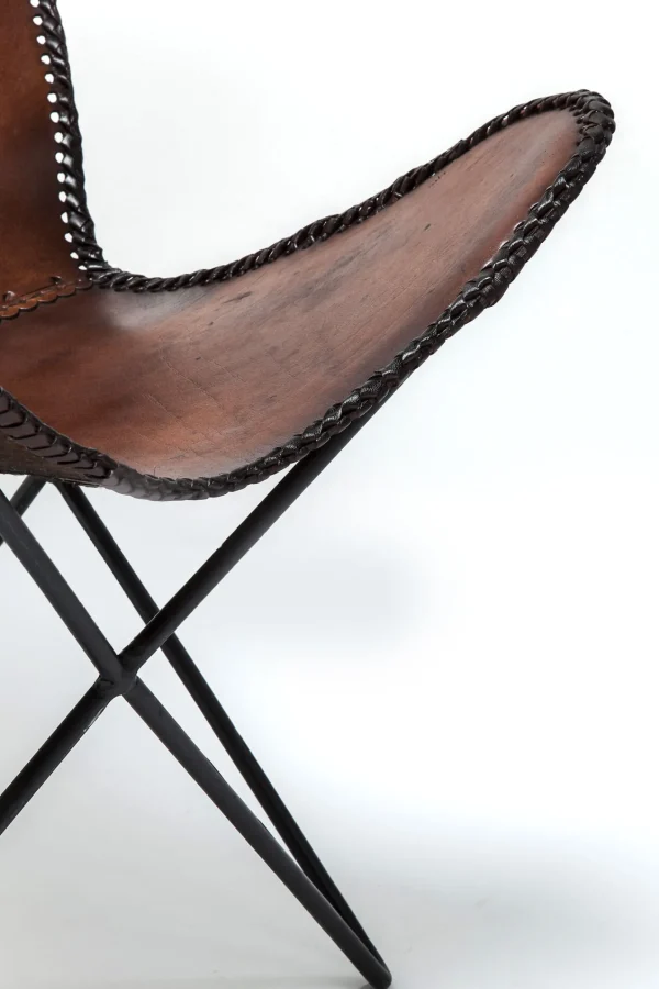 Poltrona Butterfly Marrone Eco - KARE