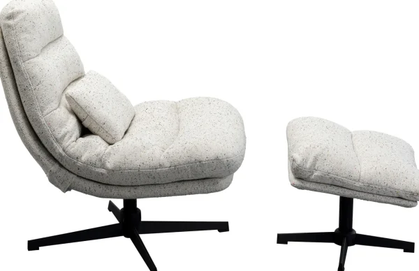 Poltrona girevole + sgabello Columbia - KARE
