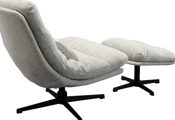 Poltrona girevole + sgabello Columbia - KARE