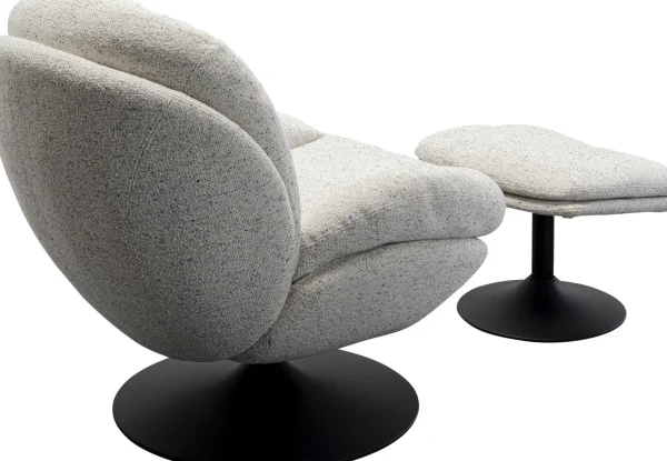 Poltrona girevole + sgabello Standford - KARE
