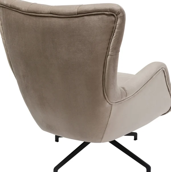 Poltrona girevole Bellissima velluto beige - KARE