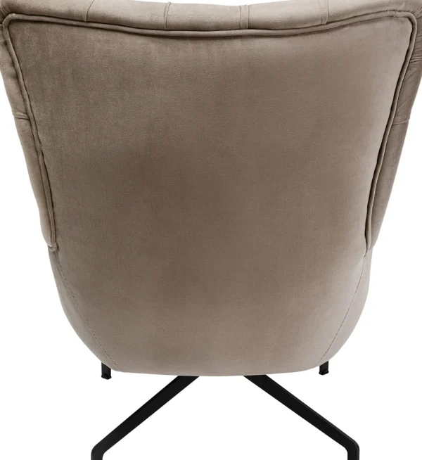 Poltrona girevole Bellissima velluto beige - KARE