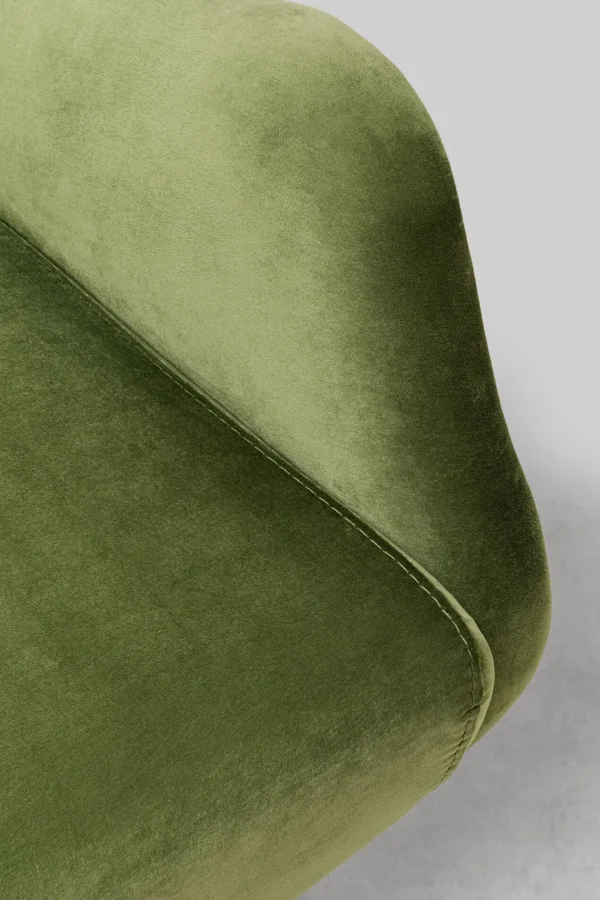 Poltrona girevole Bellissima velluto verde - KARE