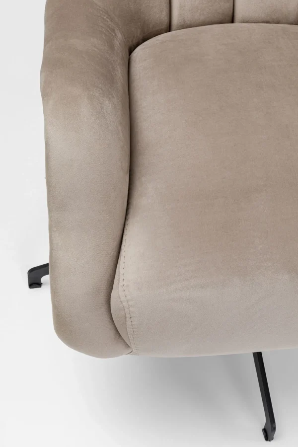 Poltrona girevole Bellissima velluto beige - KARE