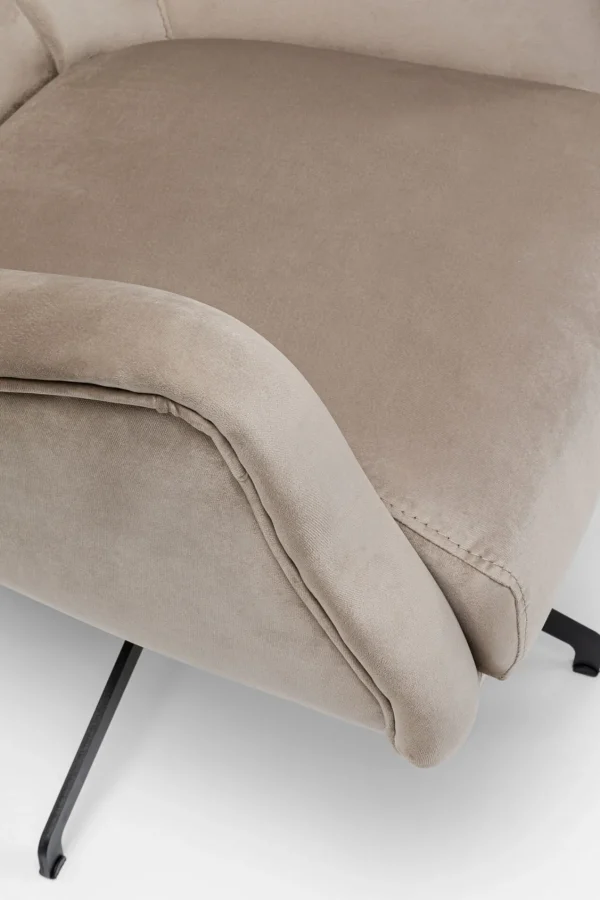 Poltrona girevole Bellissima velluto beige - KARE