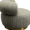 Poltrona girevole Couture Strisce Blu - KARE