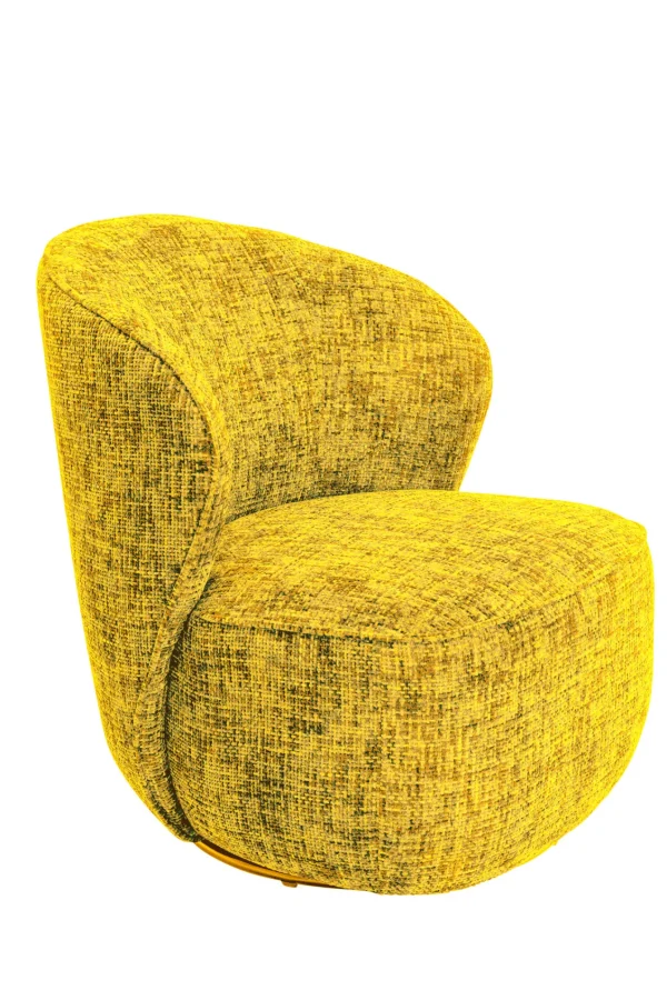 Poltrona girevole Ellie giallo - KARE