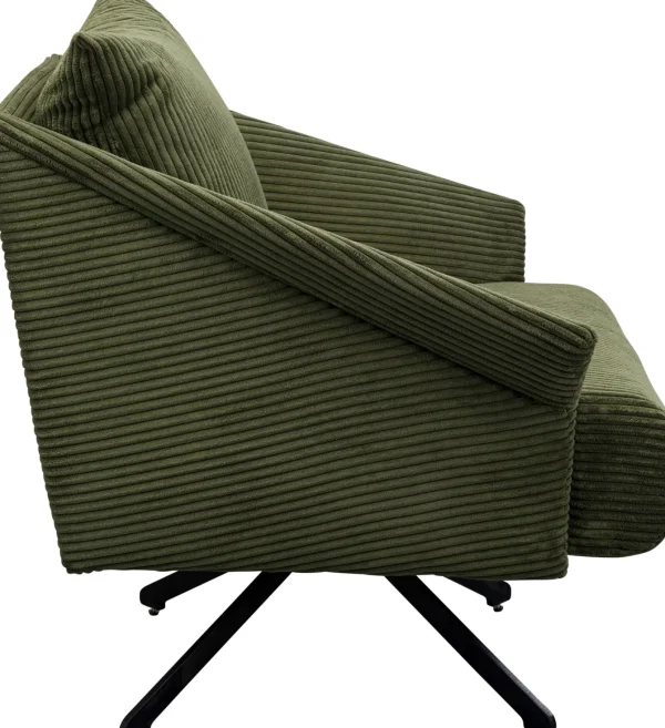 Poltrona girevole Milo Verde - KARE