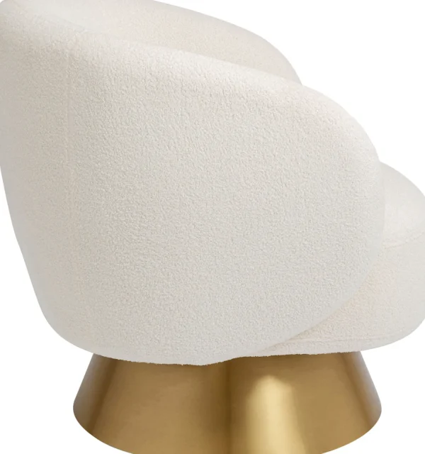 Poltrona girevole Orion bianco - KARE