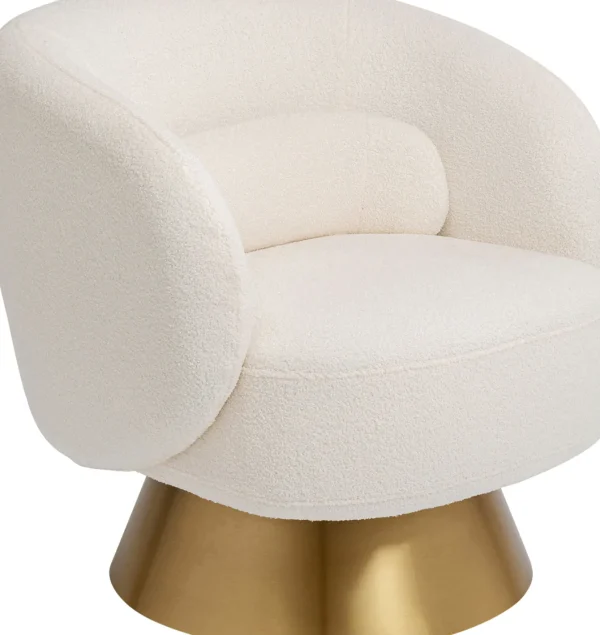 Poltrona girevole Orion bianco - KARE