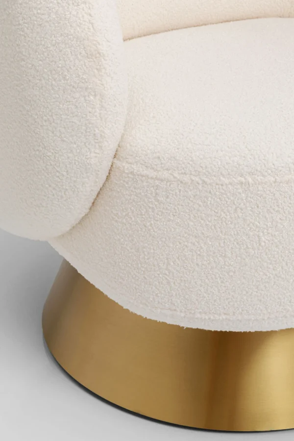 Poltrona girevole Orion bianco - KARE