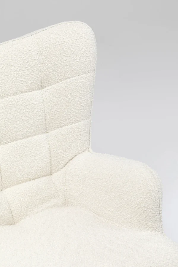 Poltrona girevole Oscar Boucle crema - KARE