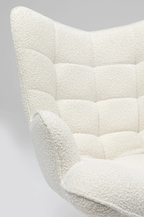 Poltrona girevole Oscar Boucle crema - KARE