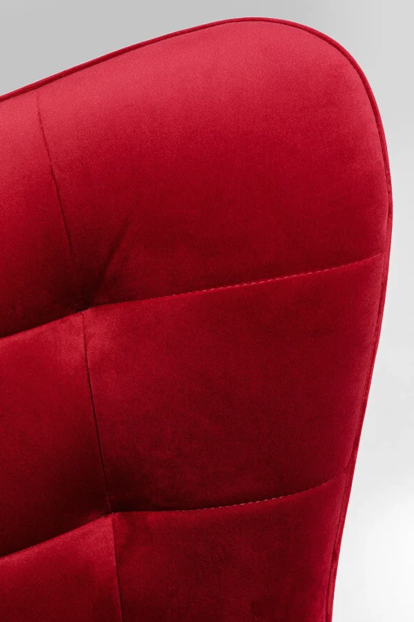 Poltrona girevole Oscar velluto rosso - KARE